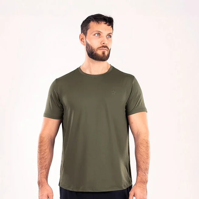 Star Mesh T-shirt Moss Green