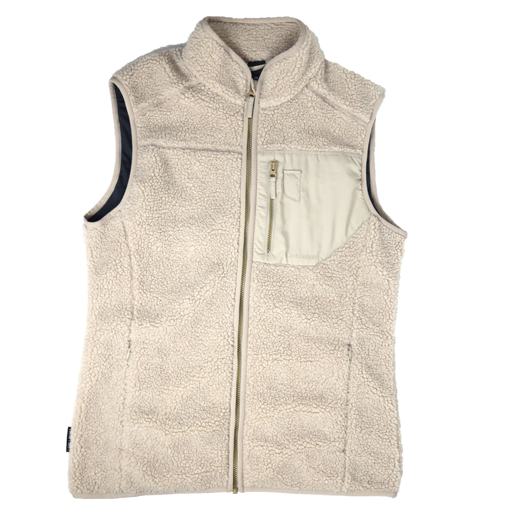Less Layers Relax Fleece Varmevest – Dame (Beige)