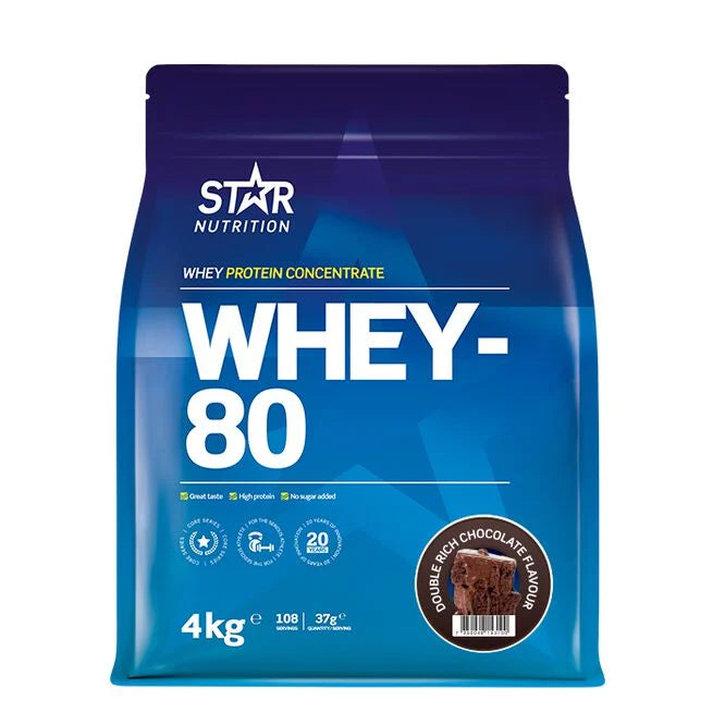 Whey-80 Myseprotein 4 kg Double Rich Chocolate
