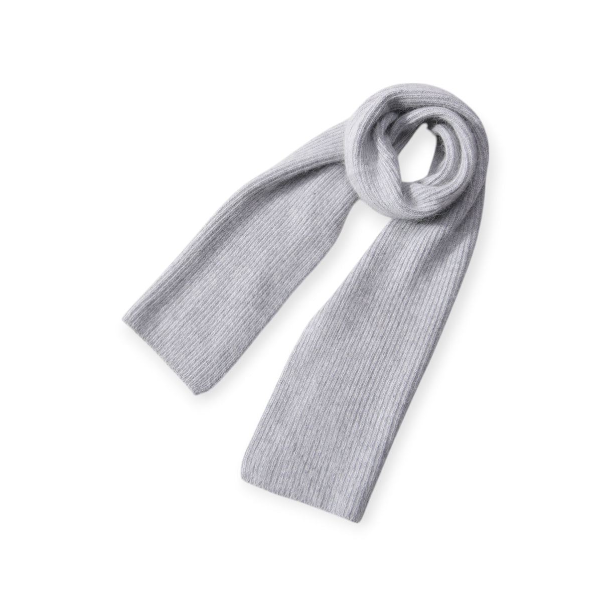 Ribbed Scarf - Light Grey