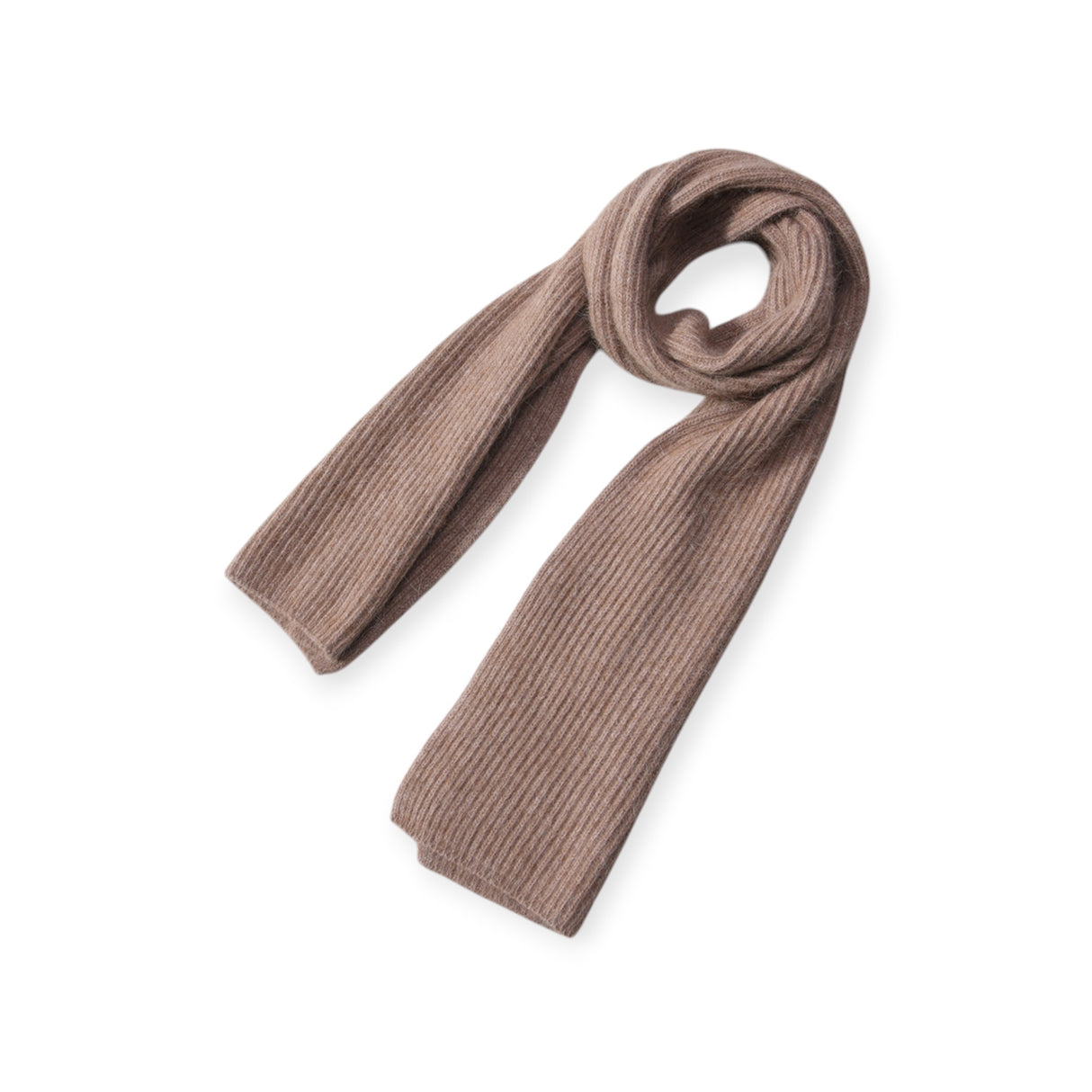 Ribbed Scarf - Brown