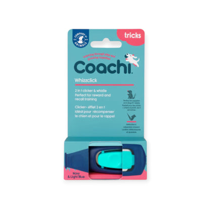 Coachi Whizzclick – Hundefløyte & Klikker i ett (Marineblå/Turkis)