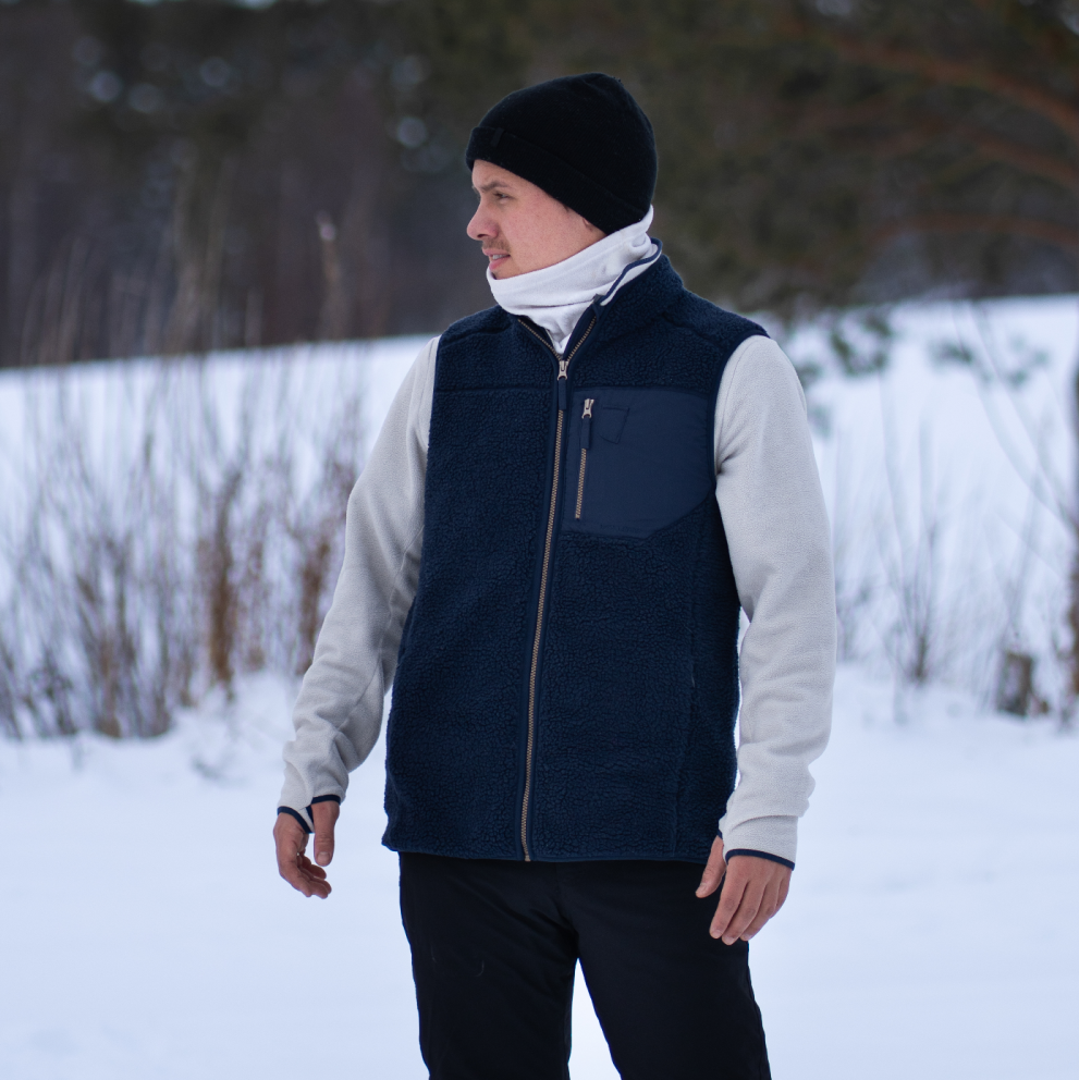 Less Layers Relax Fleece Varmevest – Herre (Navy)
